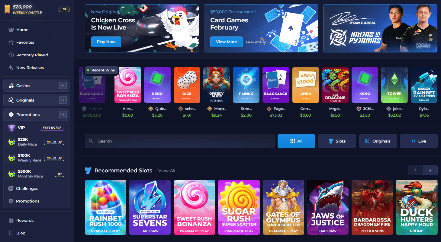 Rainbet Australia – Overview of games and available bonuses